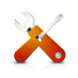 screwdriver + wrench for adjustment